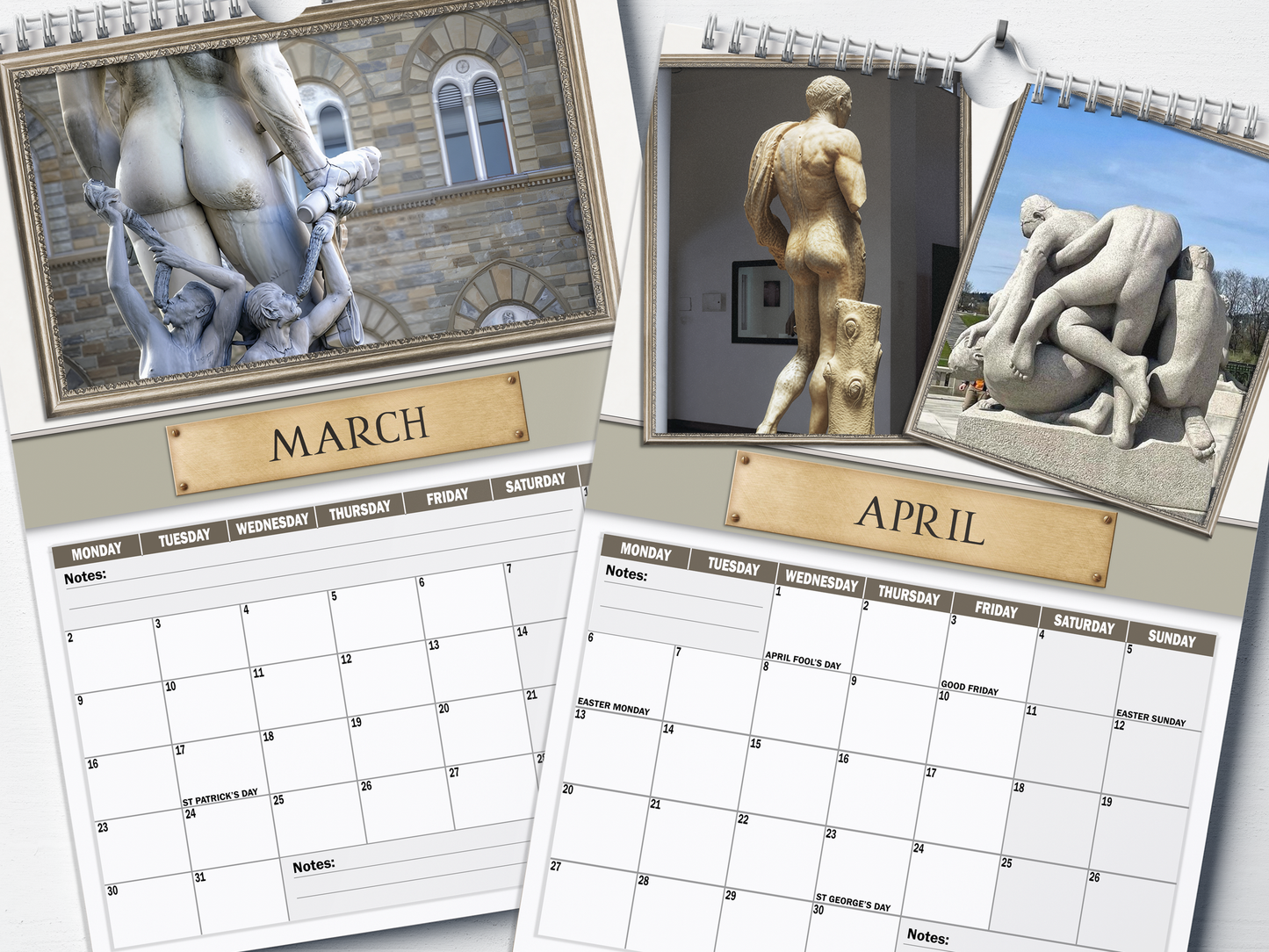 Greek Cheeks - 2026 A4 Wall Calendar