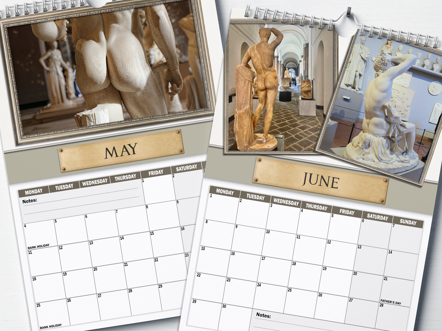 Greek Cheeks - 2026 A4 Wall Calendar