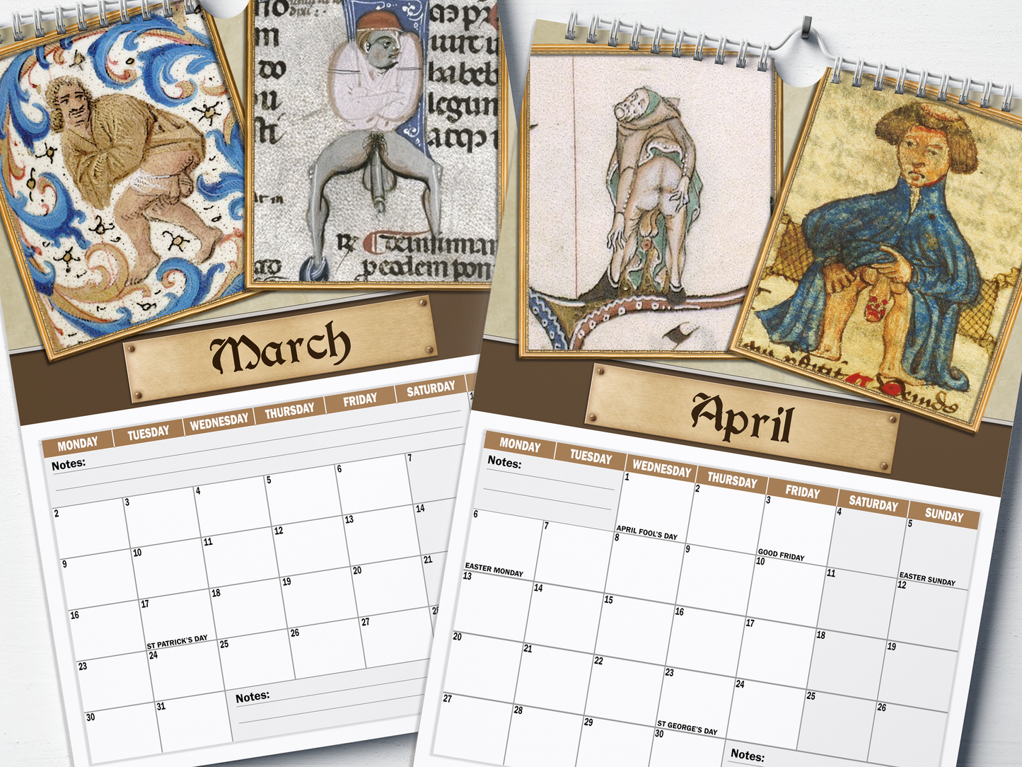 Medieval Dick Pics - 2026 A4 Wall Calendar