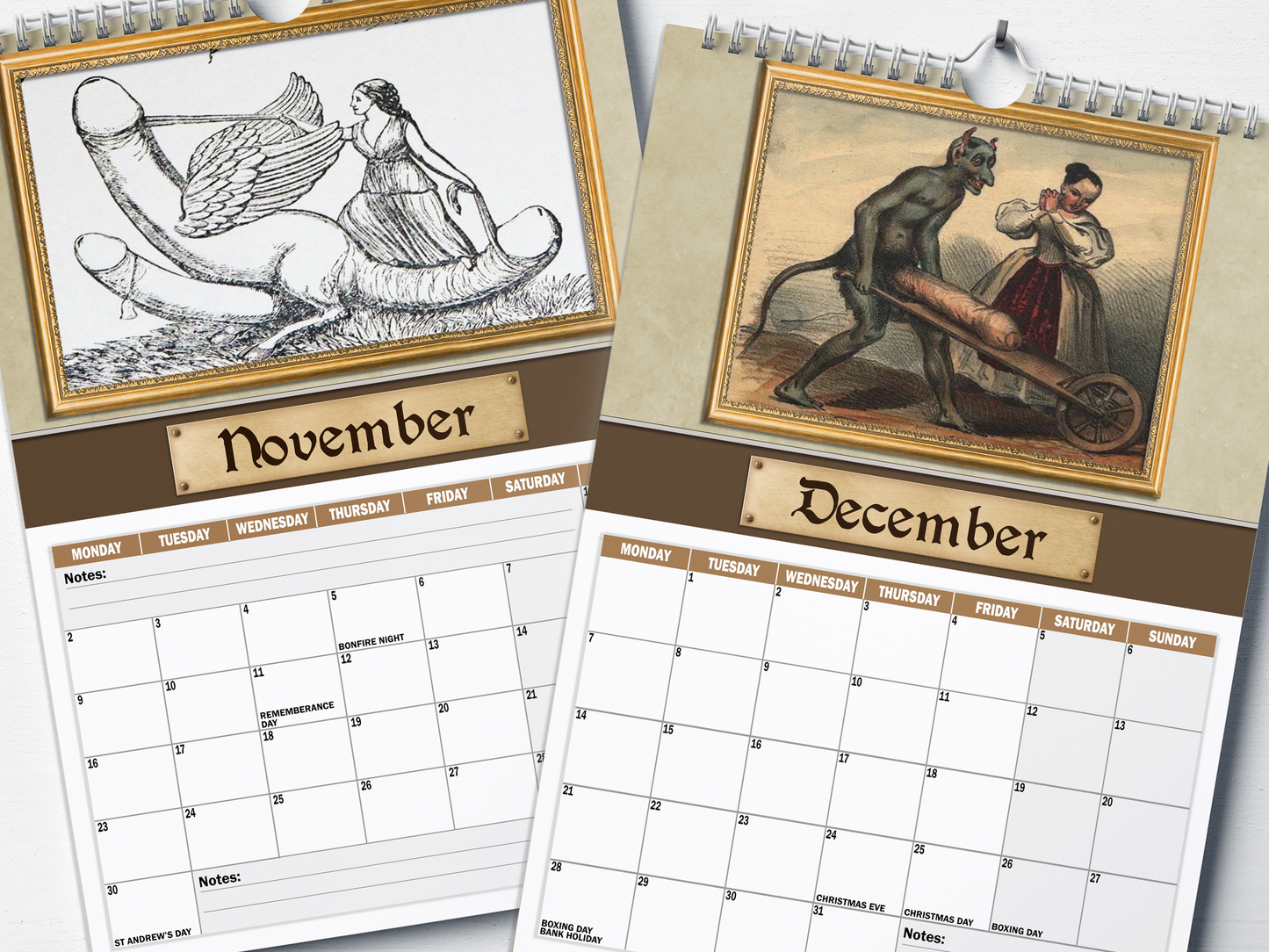 Medieval Dick Pics - 2026 A4 Wall Calendar