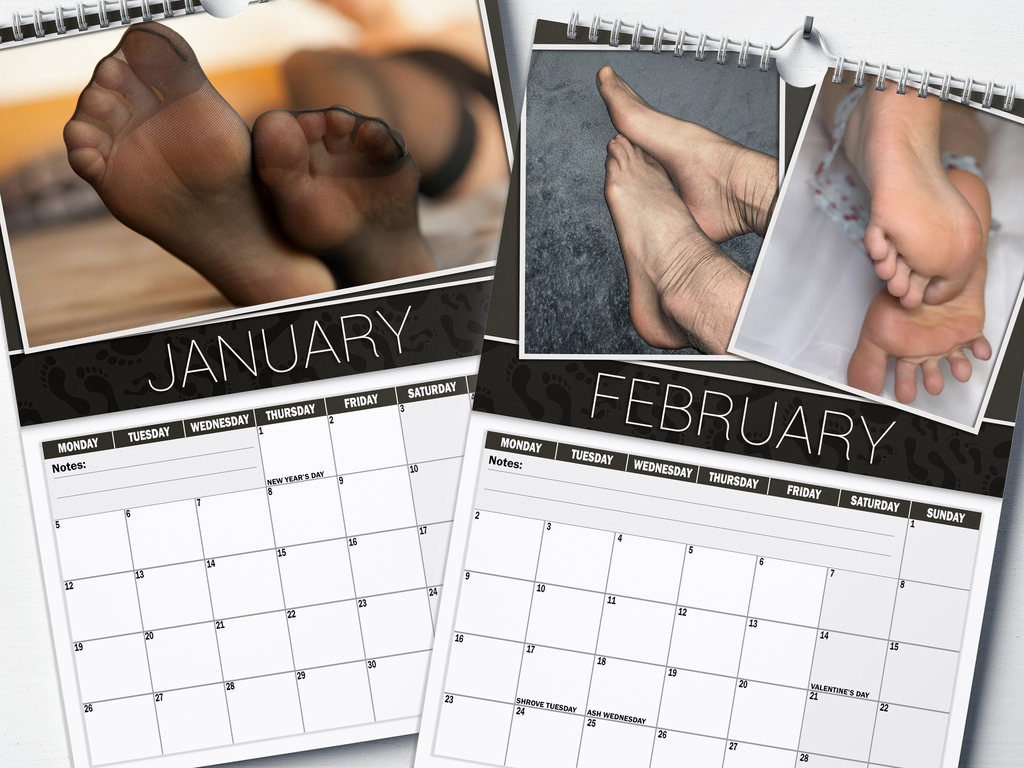 Foot Lovers Anonymous - 2026 A4 Wall Calendar