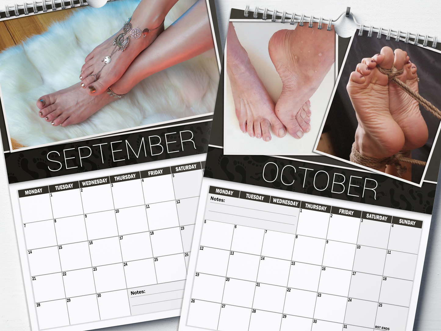 Foot Lovers Anonymous - 2026 A4 Wall Calendar