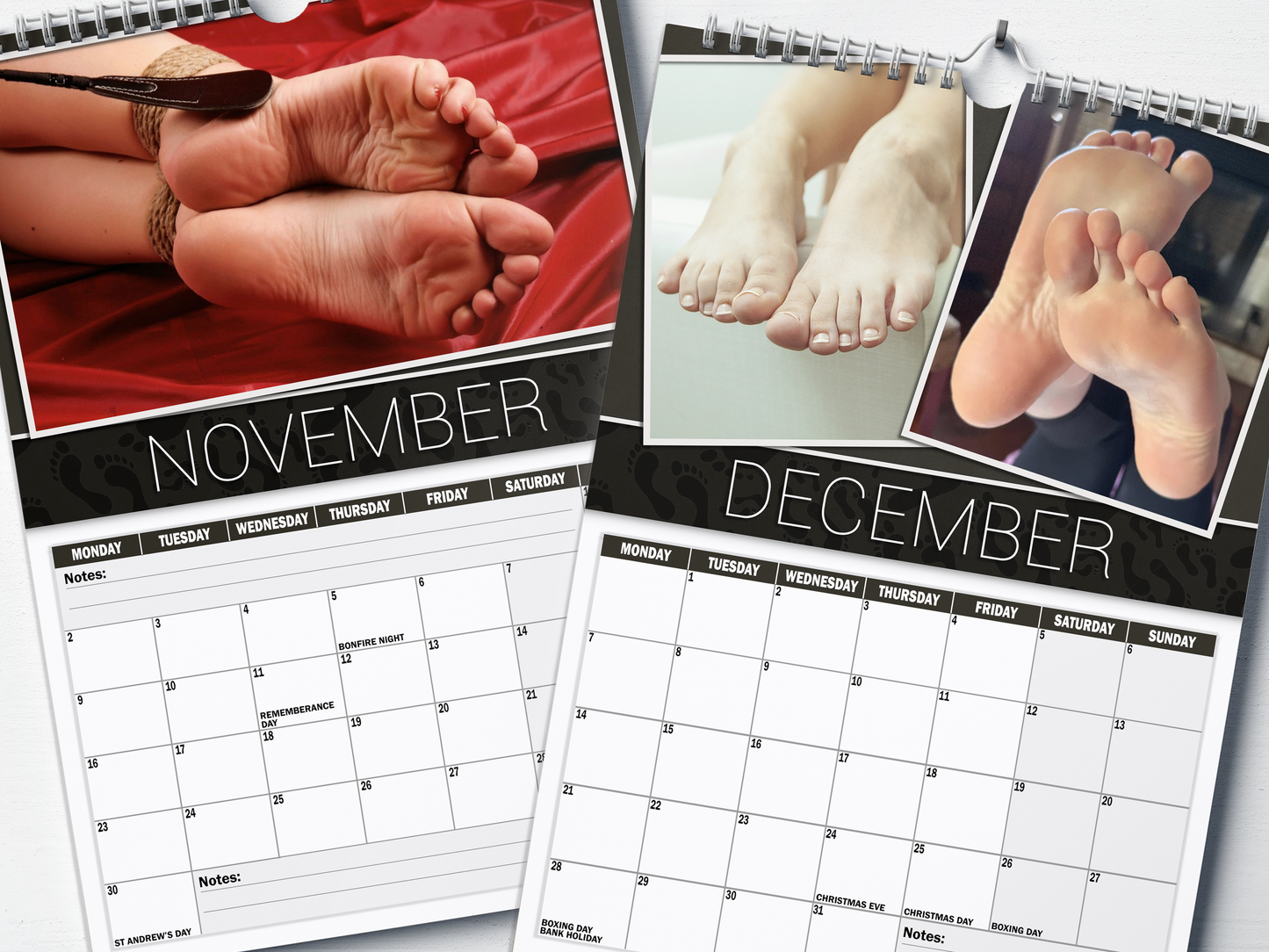 Foot Lovers Anonymous - 2026 A4 Wall Calendar