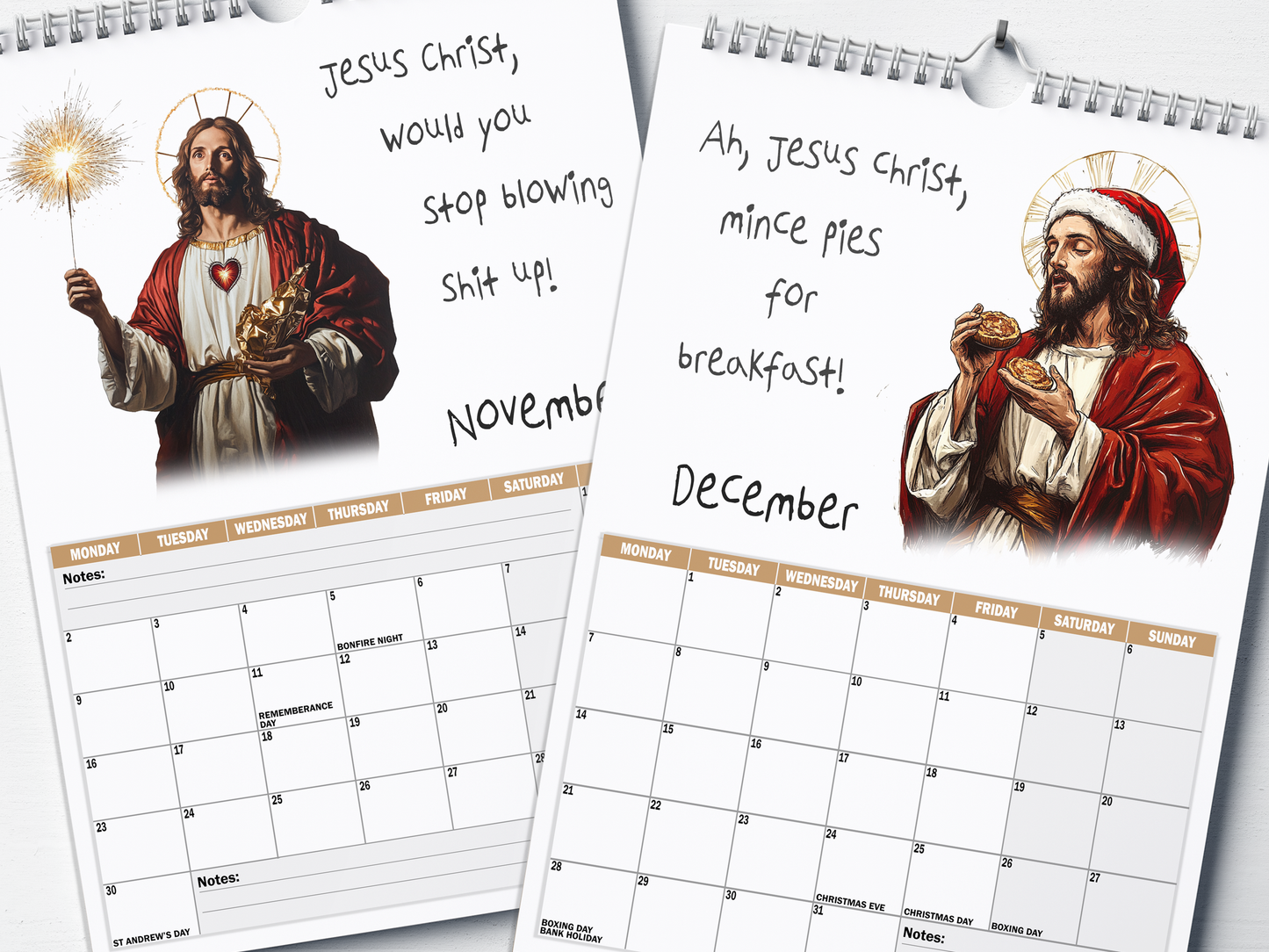 Jesus Christ - 2026 A4 Wall Calendar