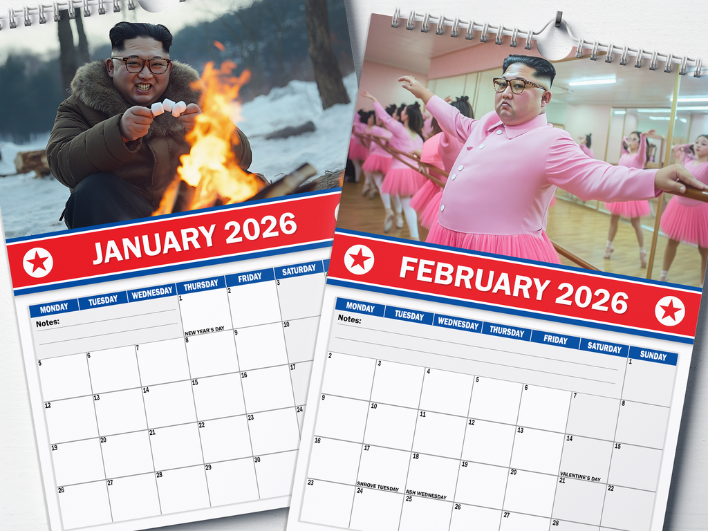 Kim Jong Fun - 2026 A4 Wall Calendar