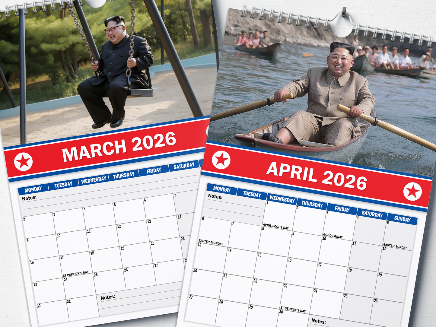 Kim Jong Fun - 2026 A4 Wall Calendar