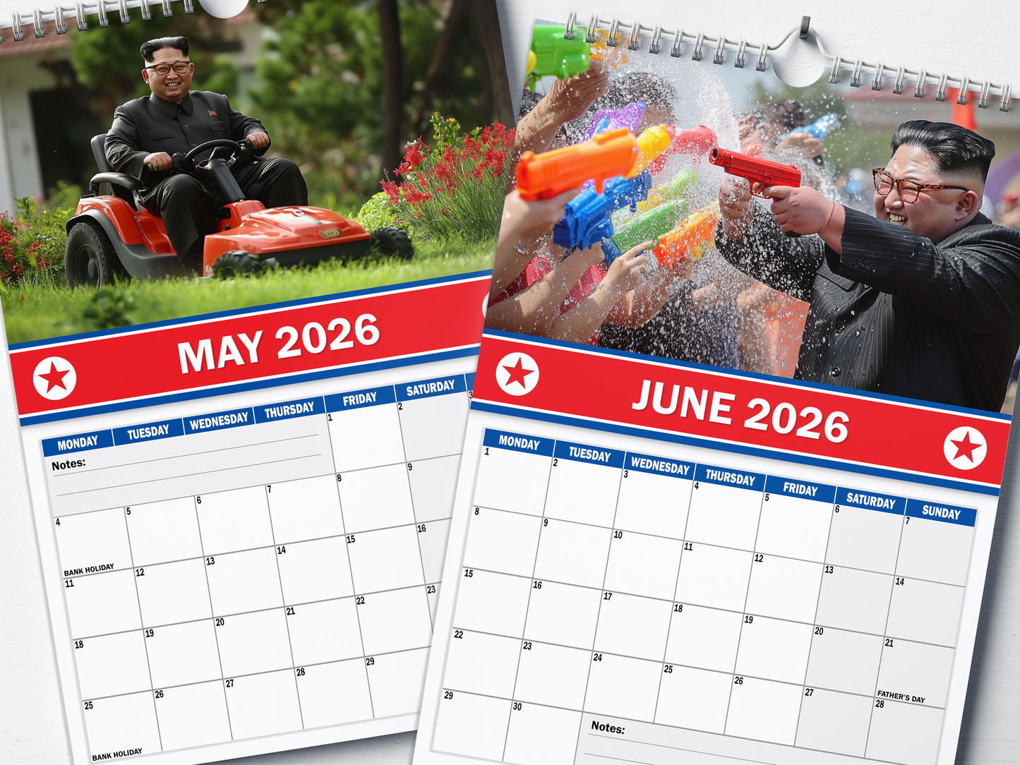 Kim Jong Fun - 2026 A4 Wall Calendar