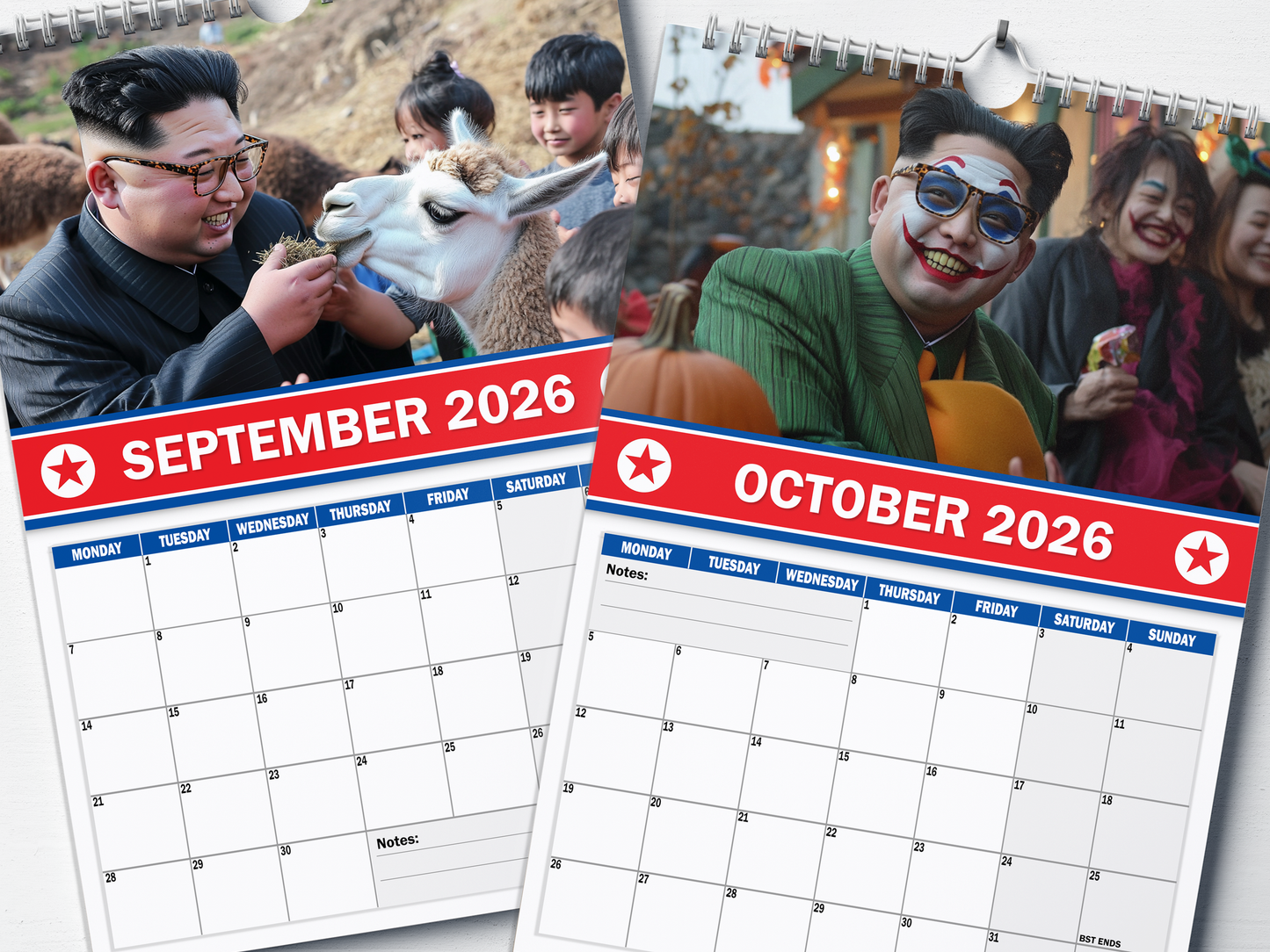 Kim Jong Fun - 2026 A4 Wall Calendar