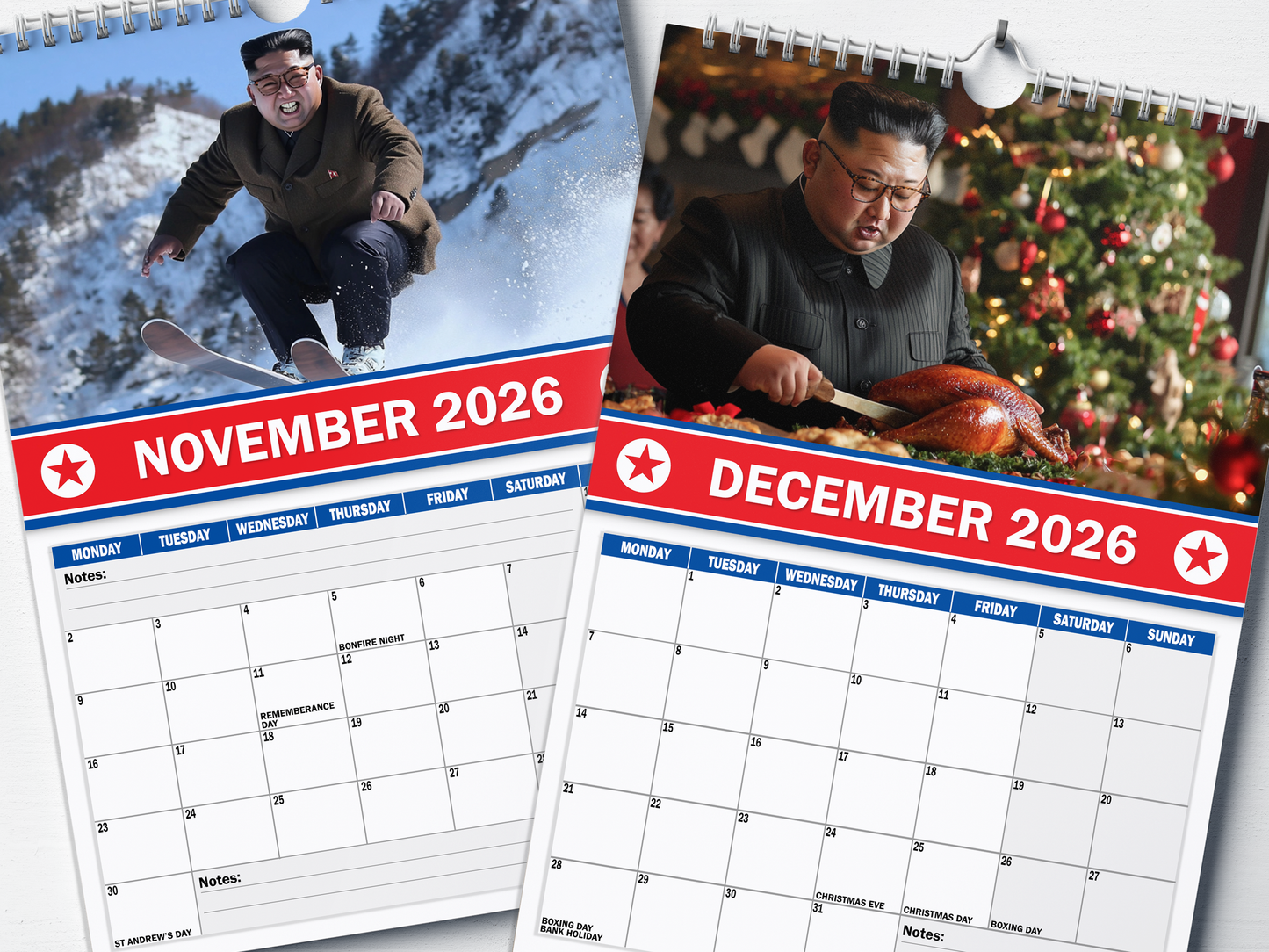 Kim Jong Fun - 2026 A4 Wall Calendar