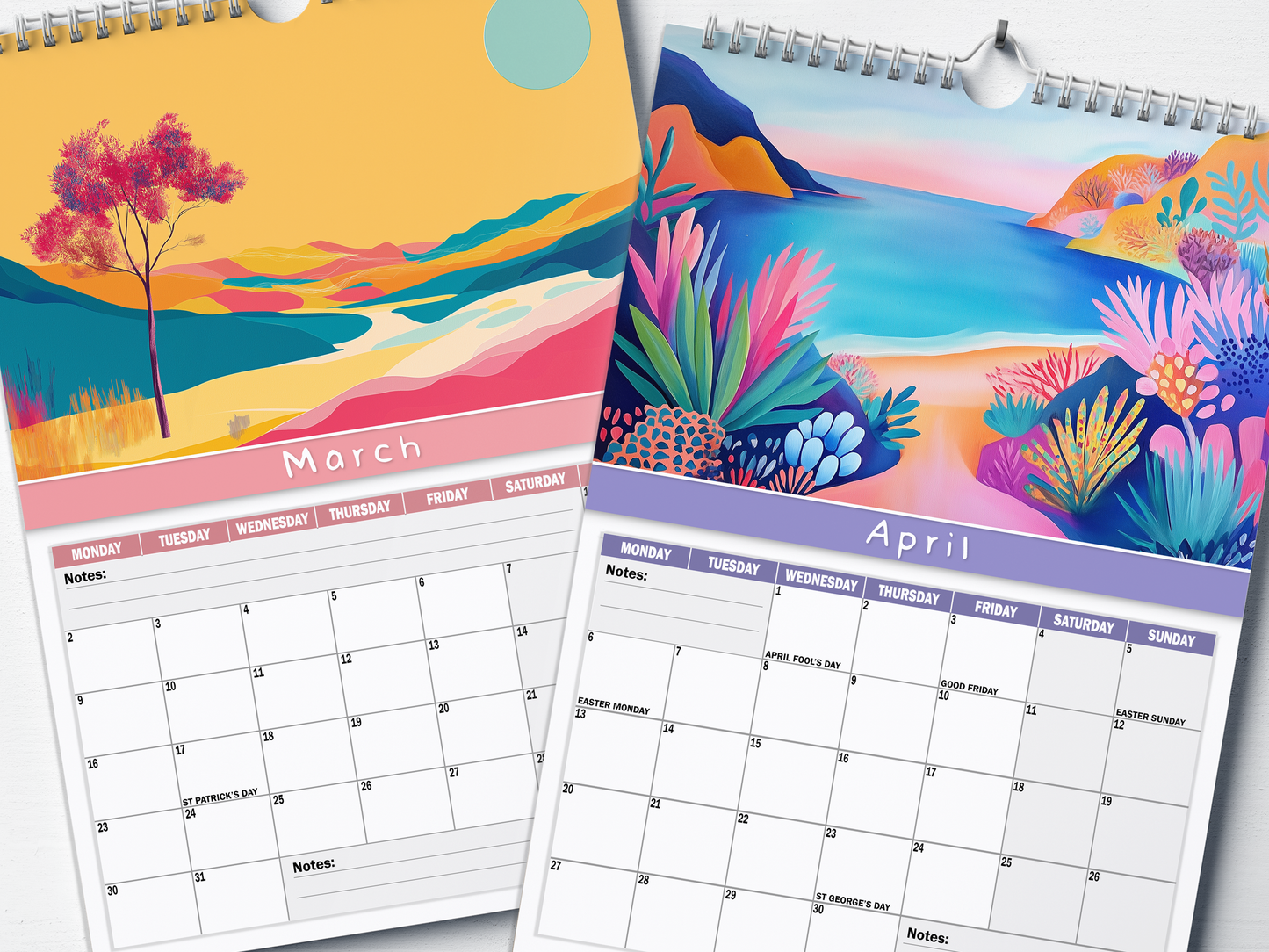 Beautiful Landscapes - 2026 A4 Wall Calendar