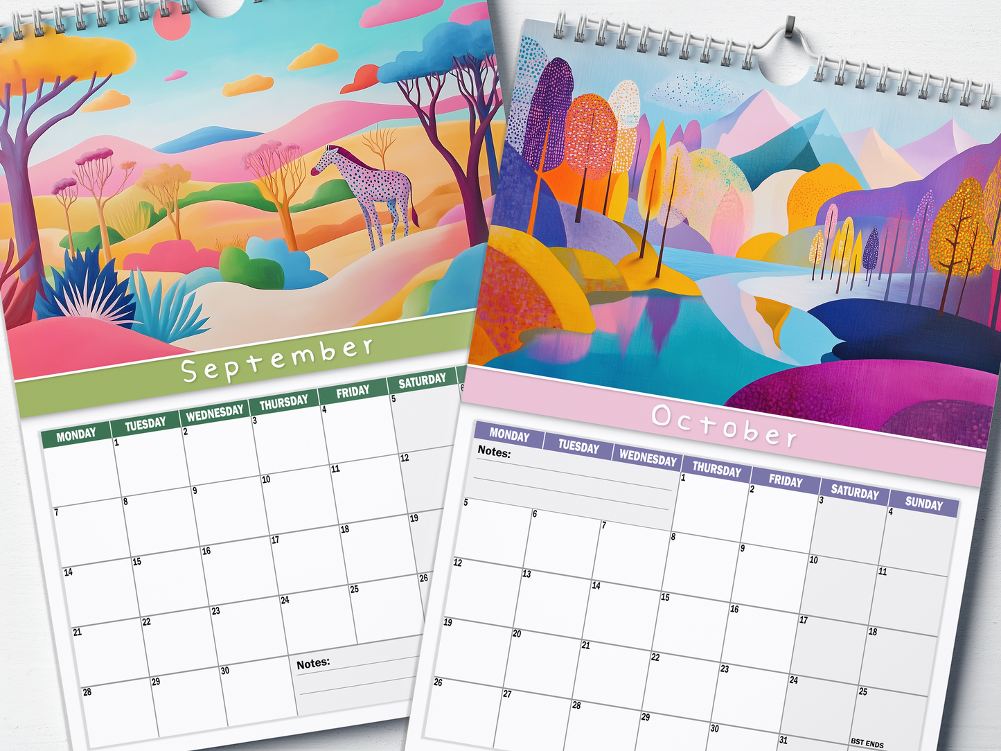 Beautiful Landscapes - 2026 A4 Wall Calendar