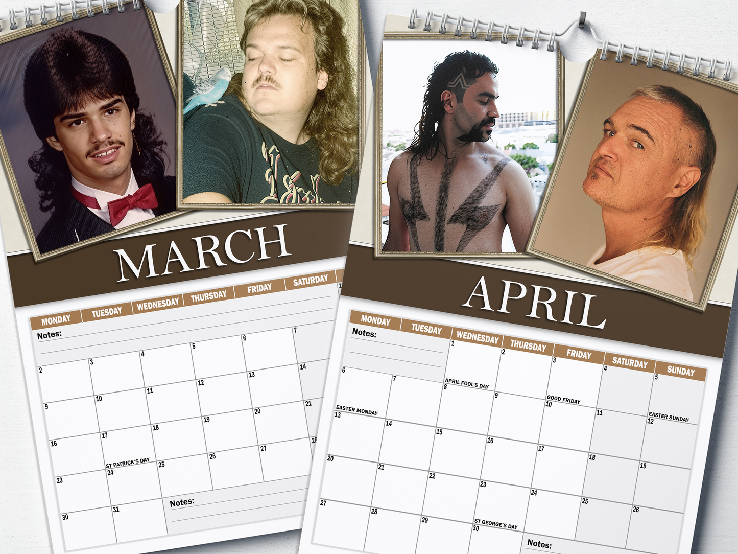 World's Finest Mullets - 2026 A4 Wall Calendar