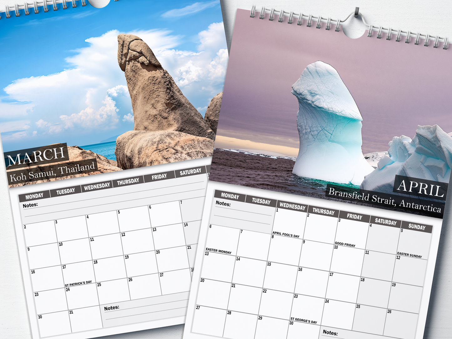 Nature's Nudes - 2026 A4 Wall Calendar