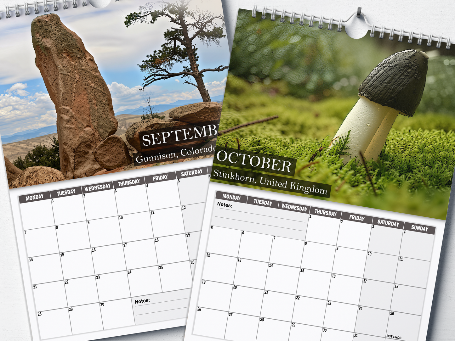 Nature's Nudes - 2026 A4 Wall Calendar