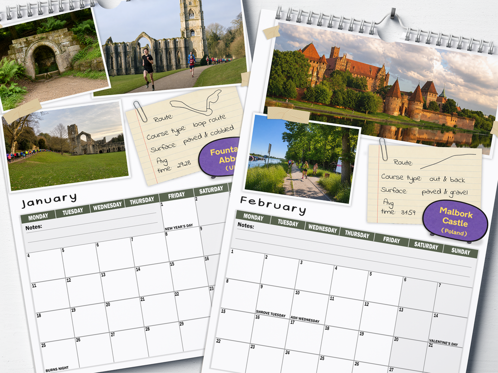 World's Best Parkruns - 2027 A4 Wall Calendar