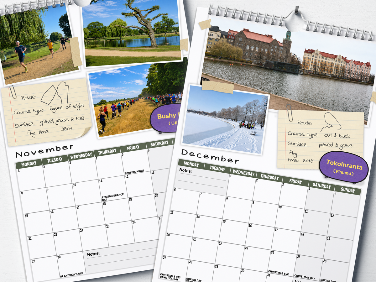 World's Best Parkruns - 2027 A4 Wall Calendar