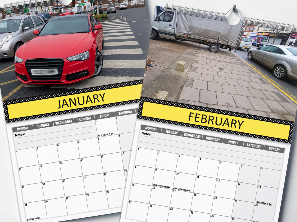Bad Parking : Hall of Shame - 2027 A4 Wall Calendar