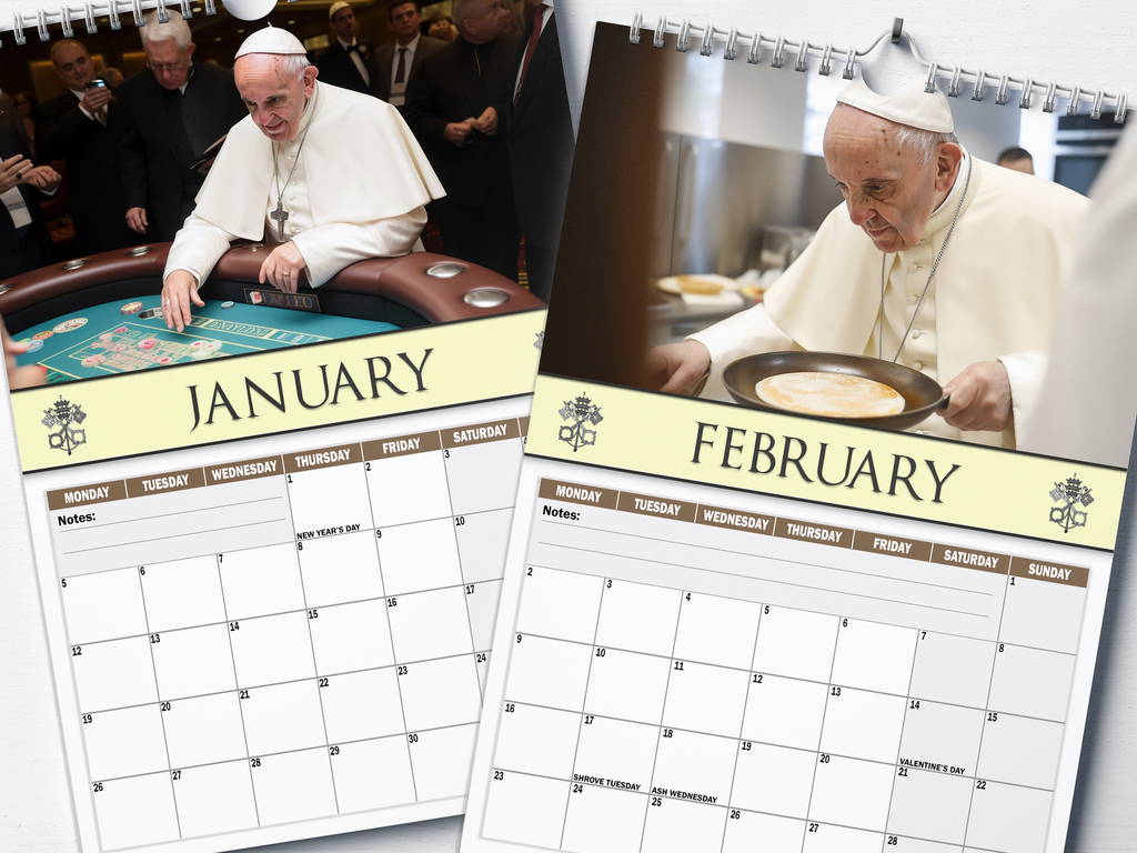 Pope Francis - 2026 A4 Wall Calendar