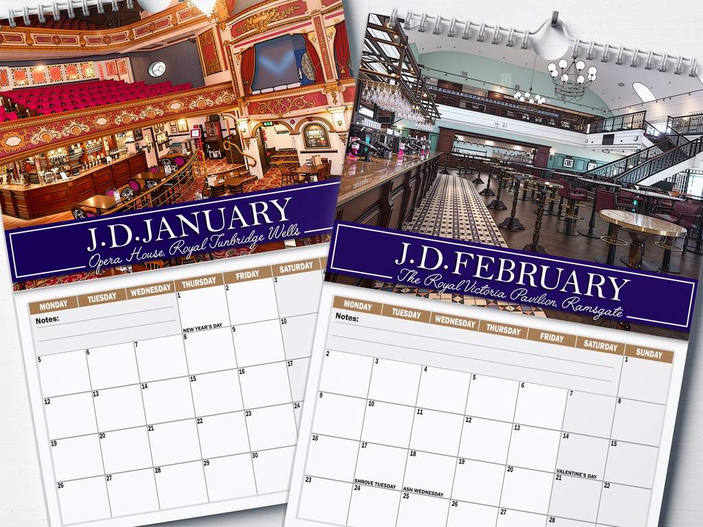 Wetherspoons - 2026 A4 Wall Calendar