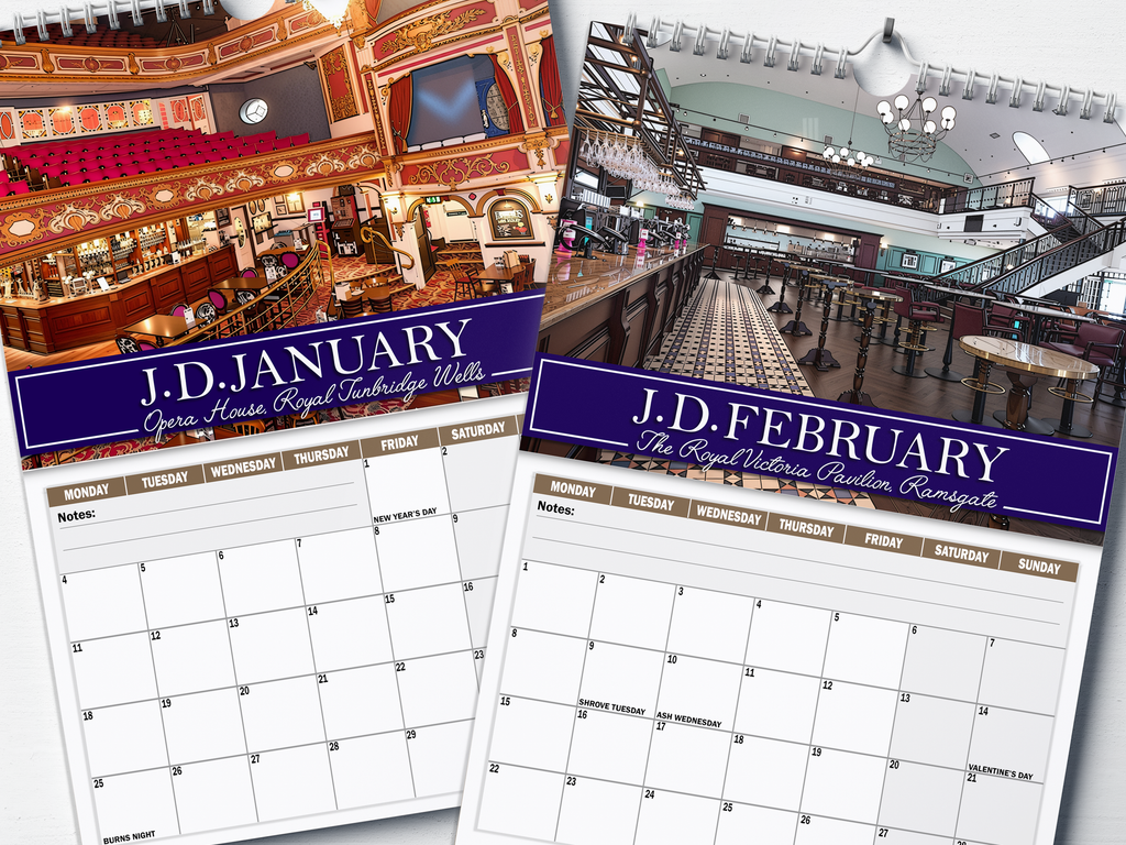 Wetherspoons - 2027 A4 Wall Calendar