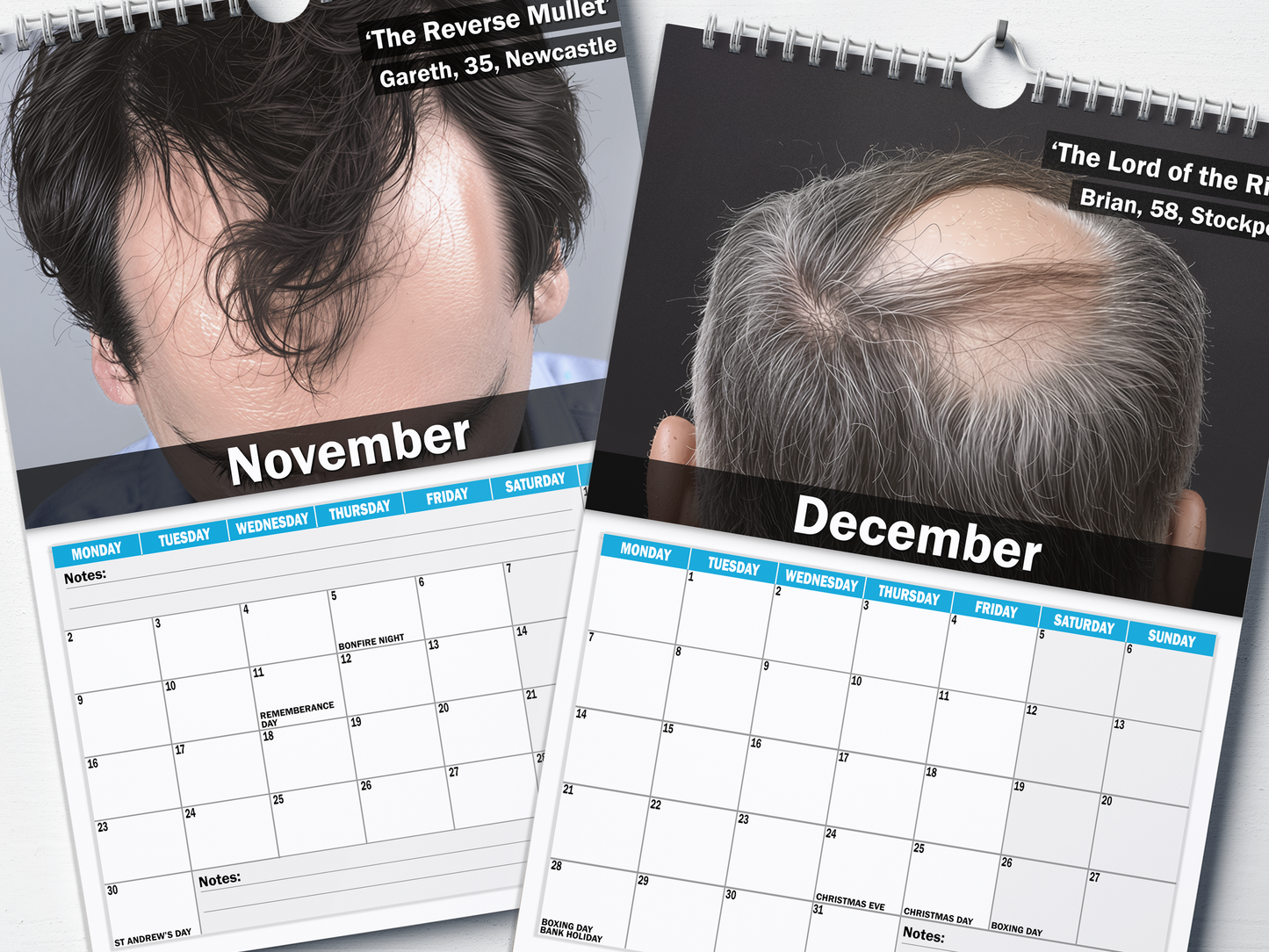 The Balding Brotherhood - 2026 A4 Wall Calendar