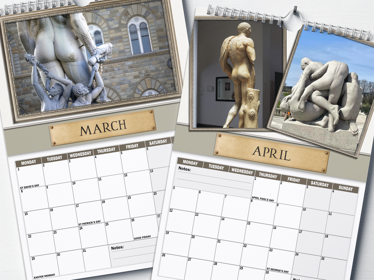 Greek Cheeks - 2027 A4 Wall Calendar