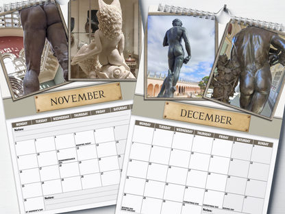 Greek Cheeks - 2026 A4 Wall Calendar