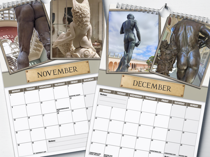 Greek Cheeks - 2027 A4 Wall Calendar