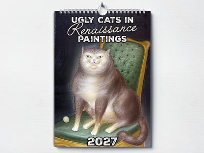 Renaissance Cats - 2027 A4 Wall Calendar
