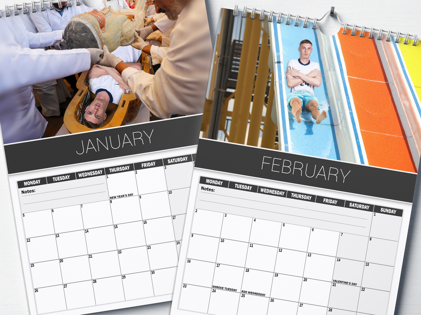 Cole Palmer - 2026 A4 Wall Calendar