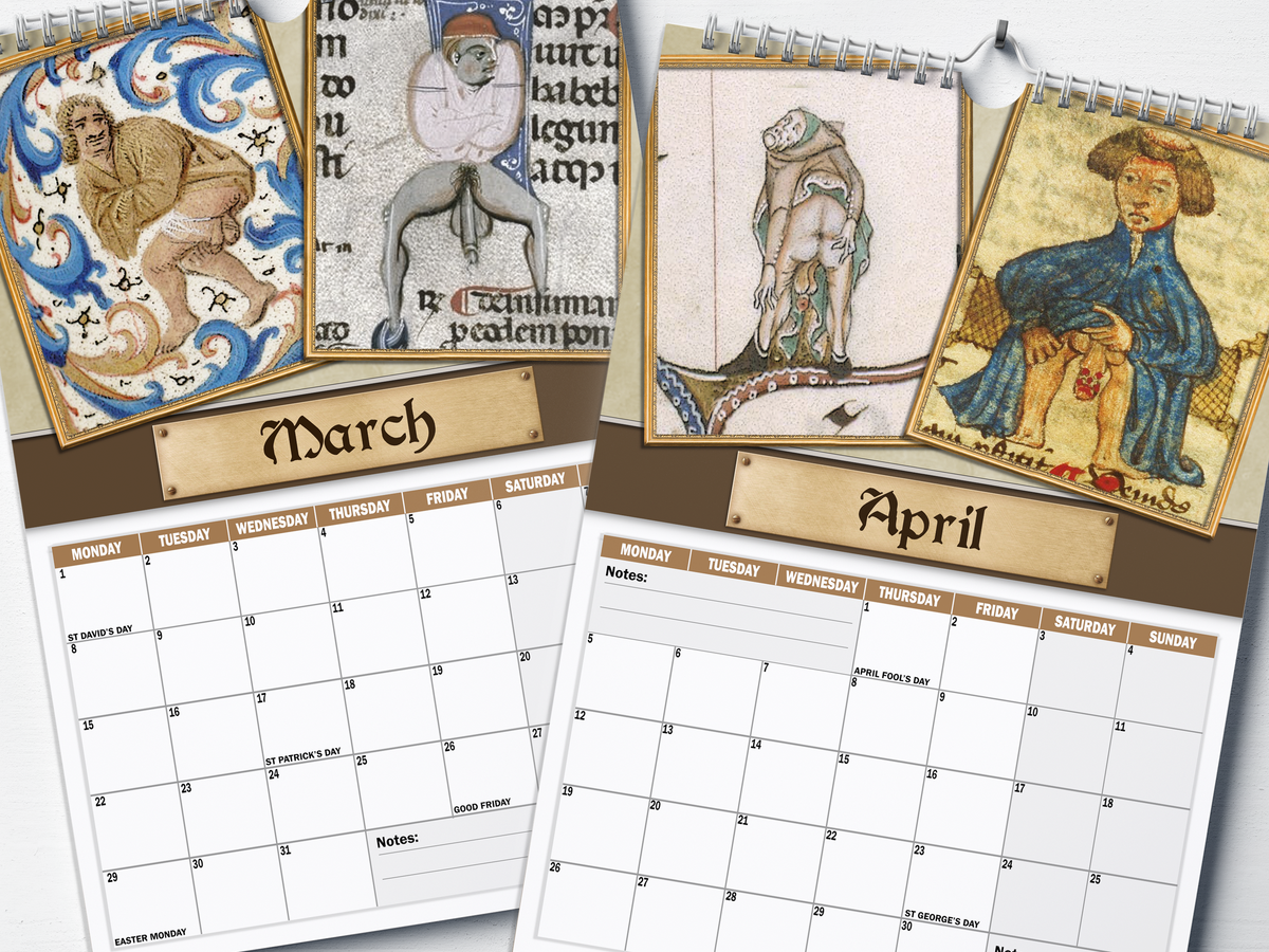 Medieval Dick Pics - 2027 A4 Wall Calendar