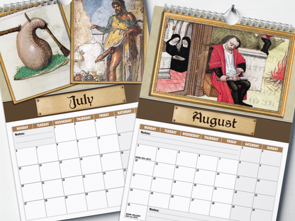 Medieval Dick Pics - 2026 A4 Wall Calendar