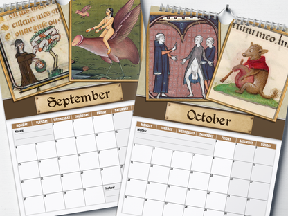 Medieval Dick Pics - 2027 A4 Wall Calendar