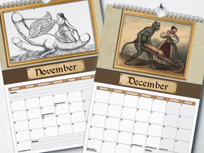 Medieval Dick Pics - 2026 A4 Wall Calendar