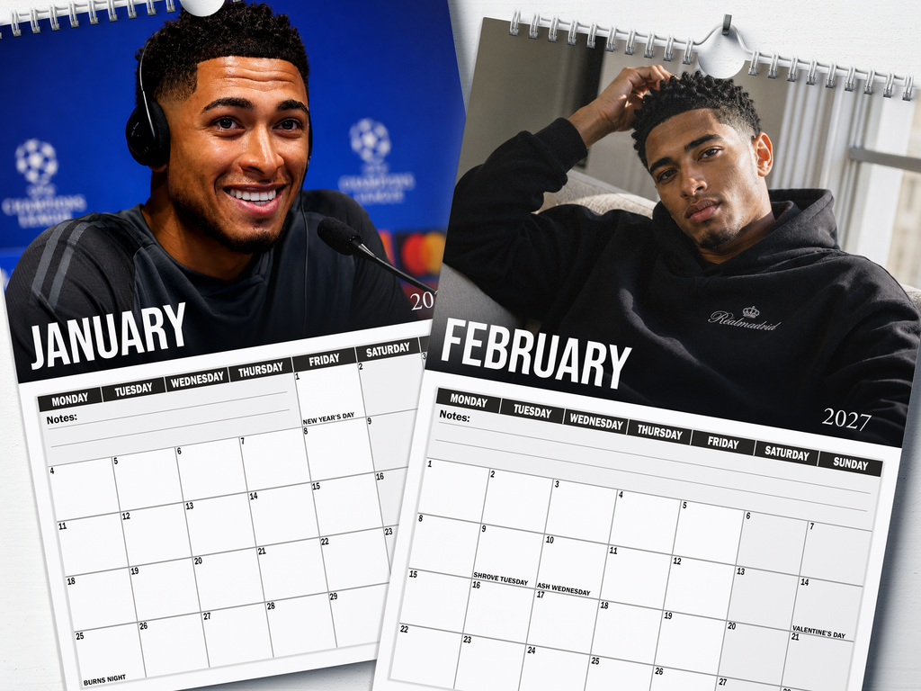 Jude Bellingham - 2027 A4 Wall Calendar