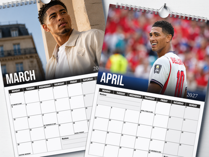 Jude Bellingham - 2027 A4 Wall Calendar