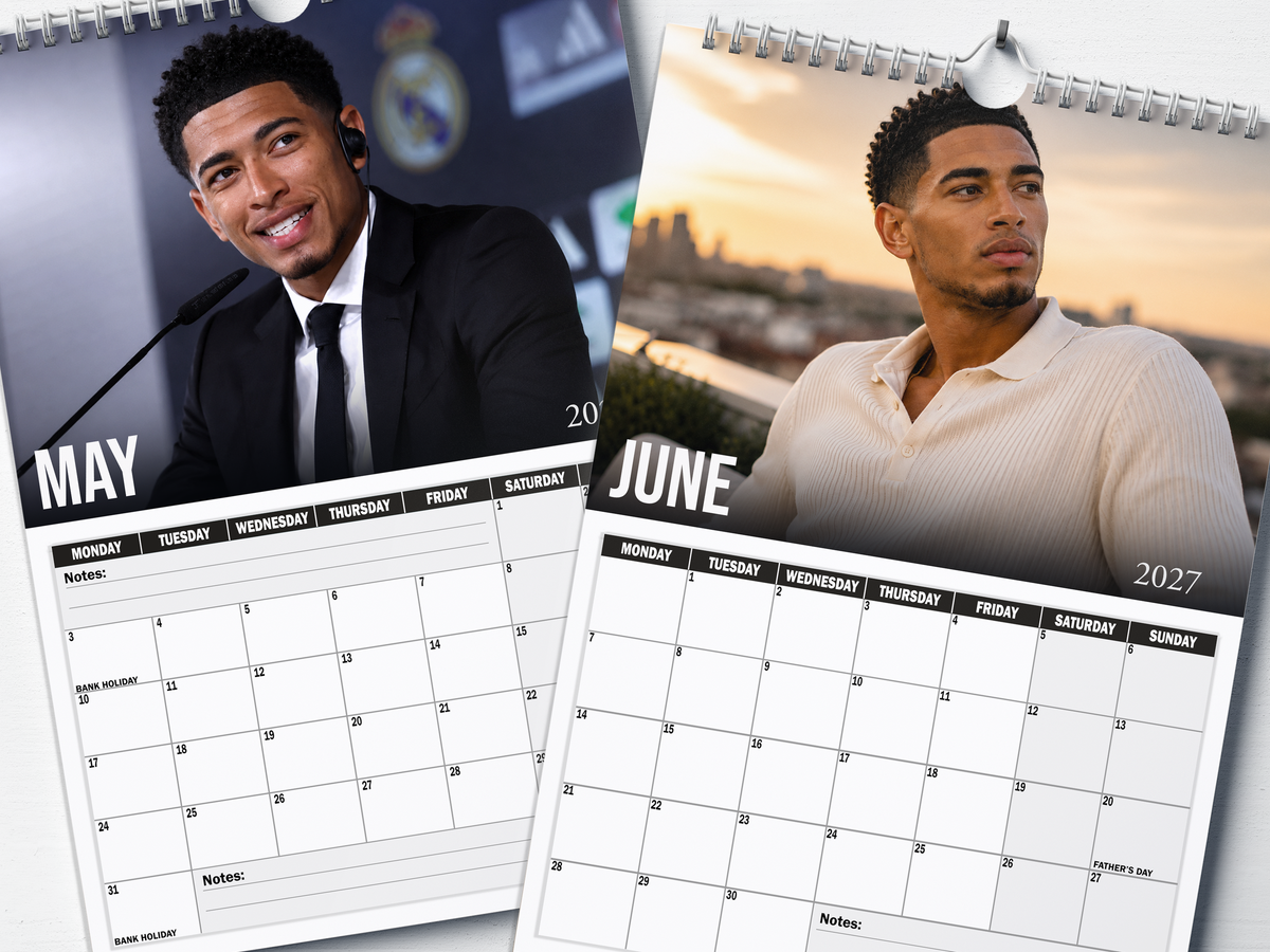 Jude Bellingham - 2027 A4 Wall Calendar