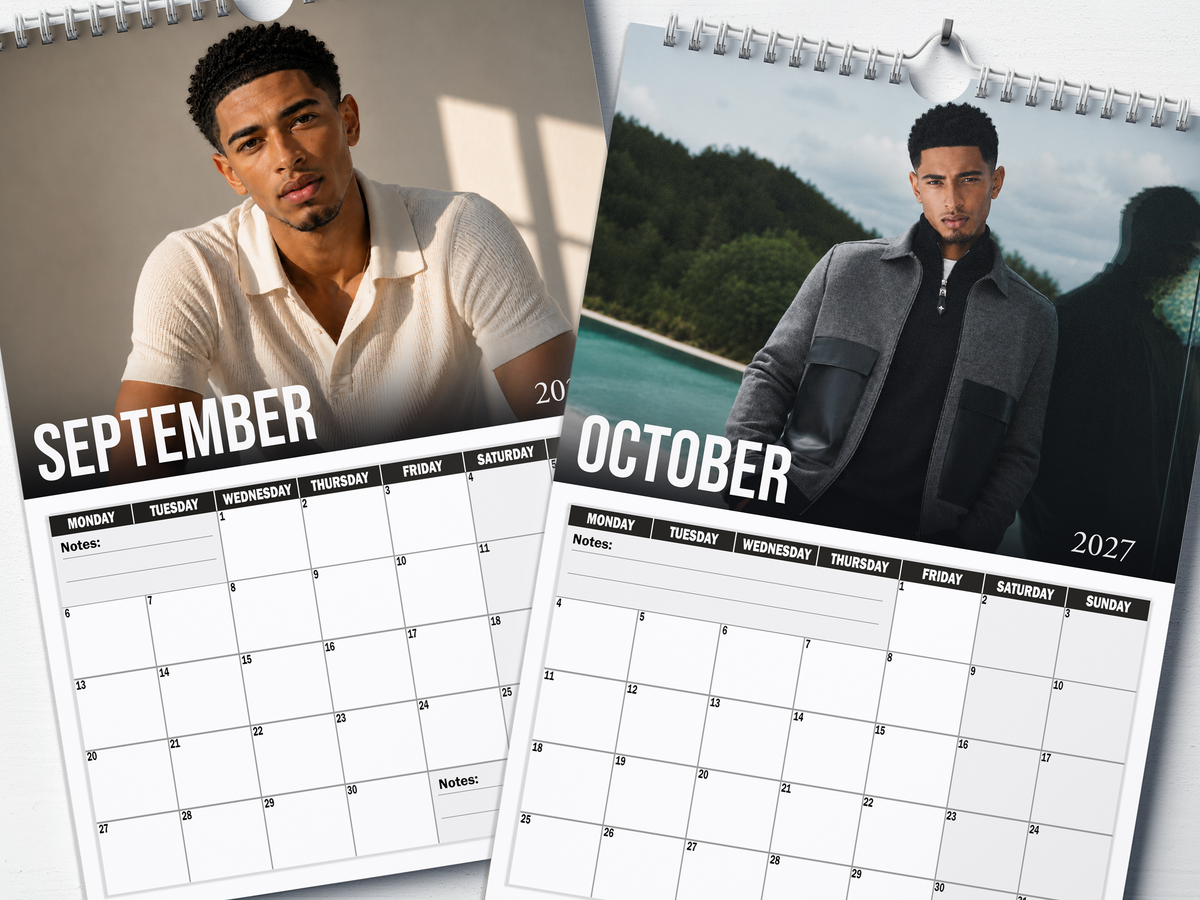 Jude Bellingham - 2027 A4 Wall Calendar