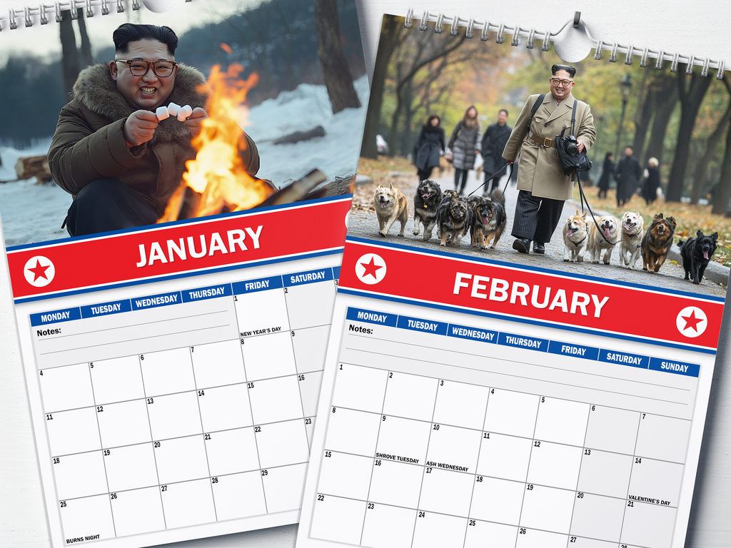 Kim Jong Fun - 2027 A4 Wall Calendar