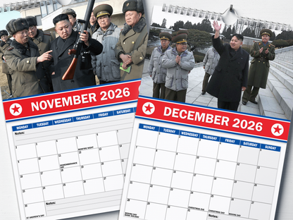 North Korea - 2026 A4 Wall Calendar
