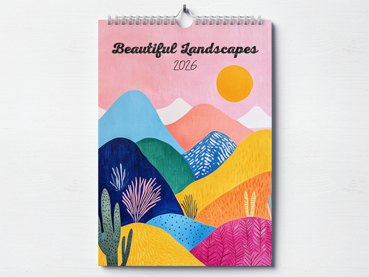 Beautiful Landscapes - 2026 A4 Wall Calendar