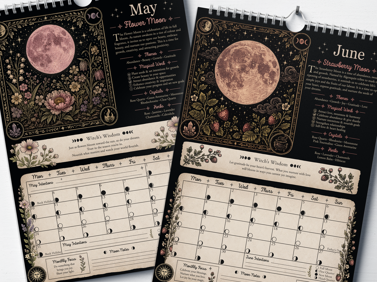 Align With The Moon - 2027 A4 Wall Calendar