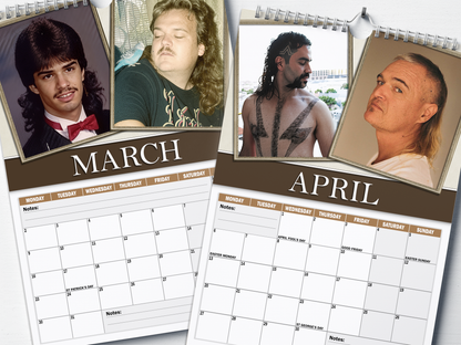World's Finest Mullets - 2026 A4 Wall Calendar