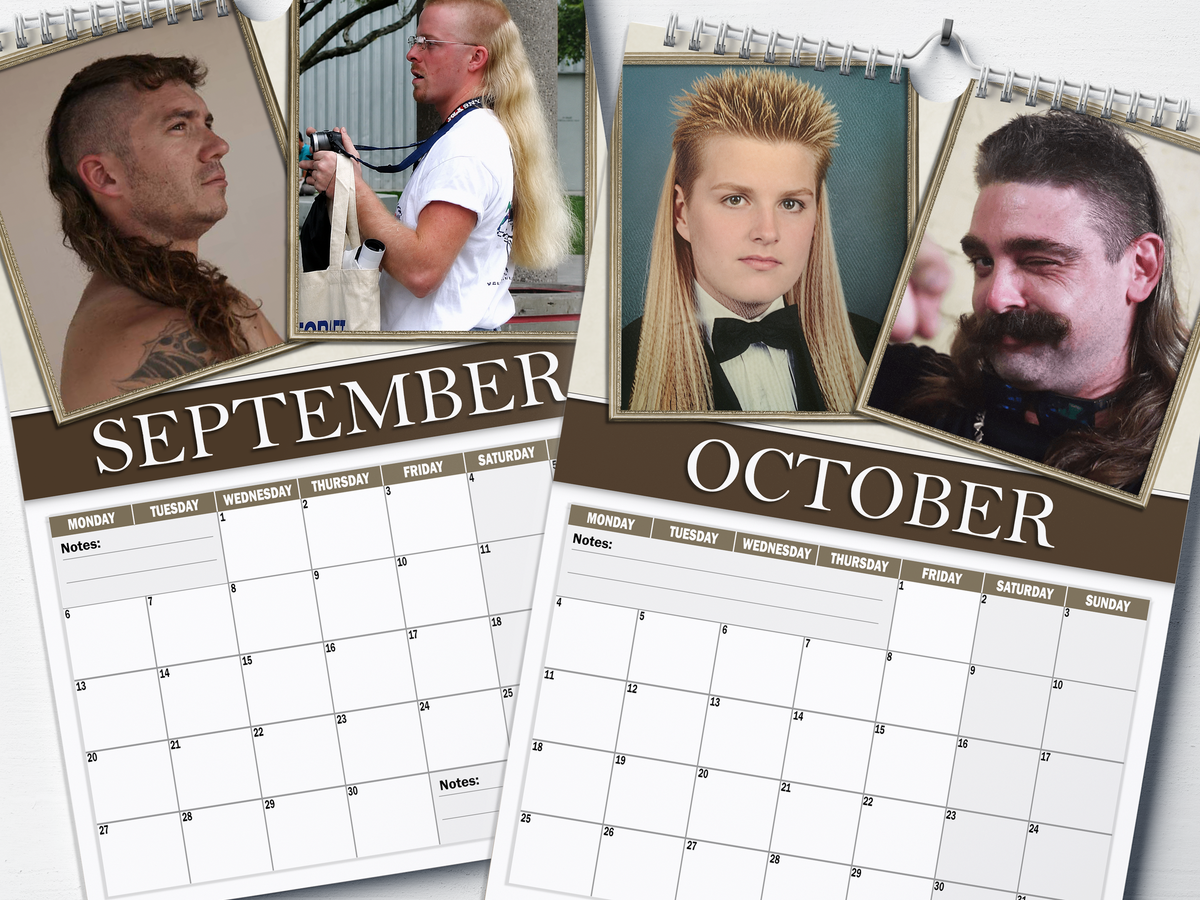 World's Finest Mullets - 2027 A4 Wall Calendar