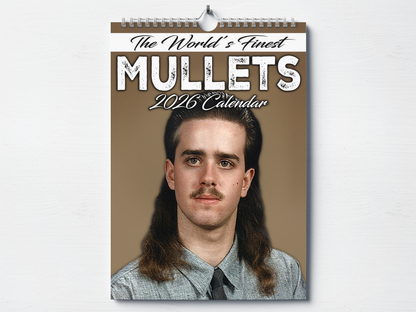 World's Finest Mullets - 2026 A4 Wall Calendar