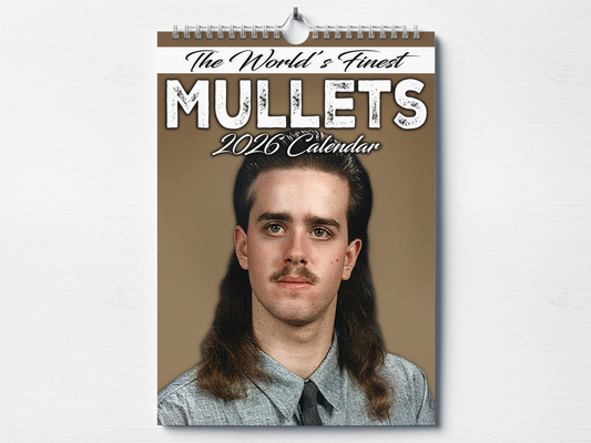 World's Finest Mullets - 2026 A4 Wall Calendar