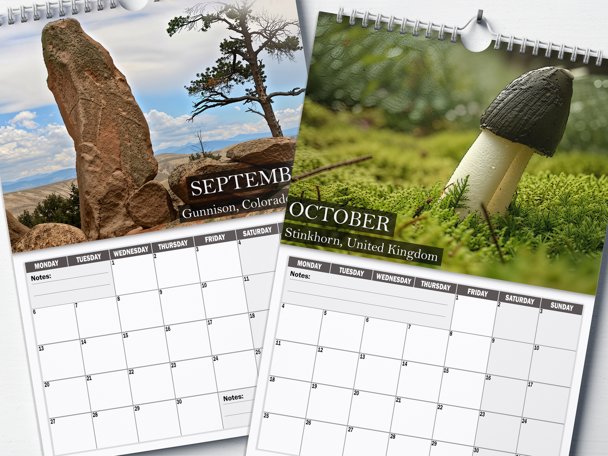 Nature's Nudes - 2027 A4 Wall Calendar