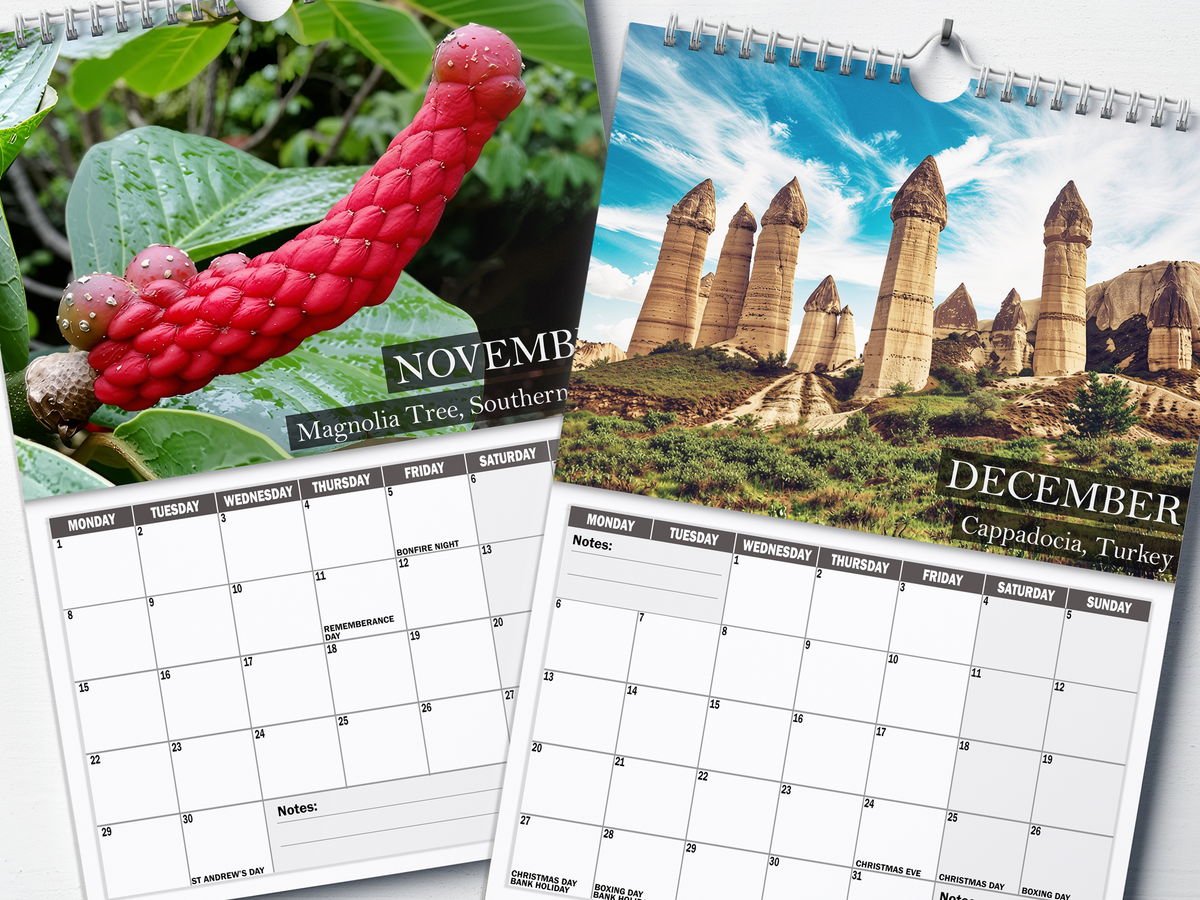 Nature's Nudes - 2027 A4 Wall Calendar