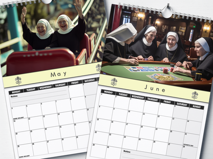 Naughty Nuns - 2026 A4 Wall Calendar