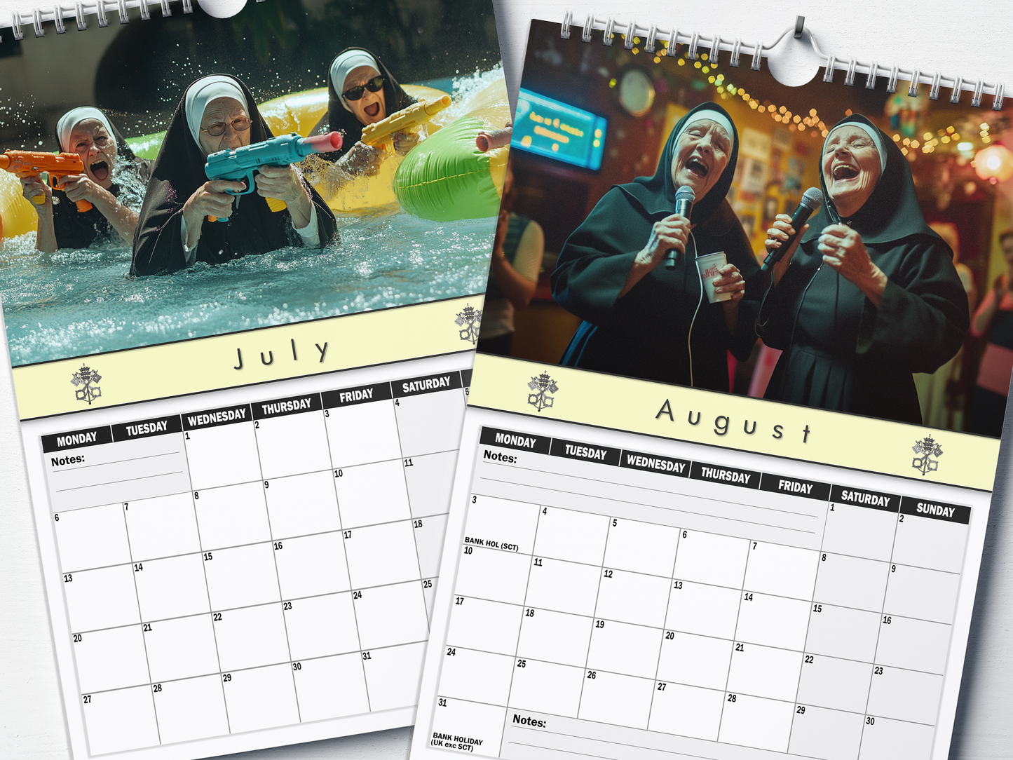 Naughty Nuns - 2026 A4 Wall Calendar